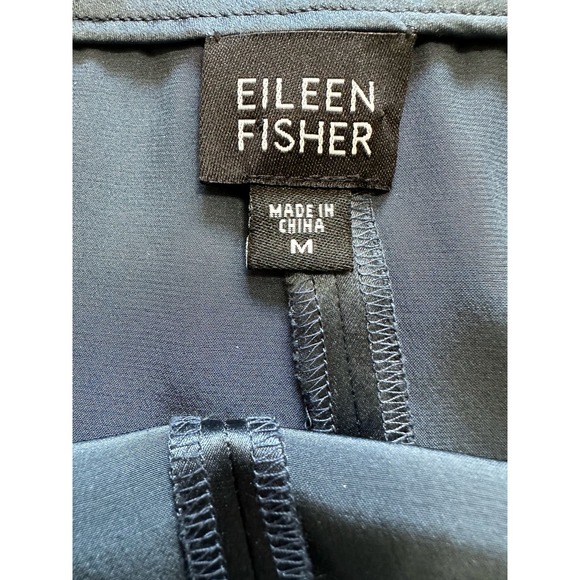 Elieen Fisher Blue Silk Skirt Set with Embellished Tank and Cardigan Size M - Picture 5 of 16